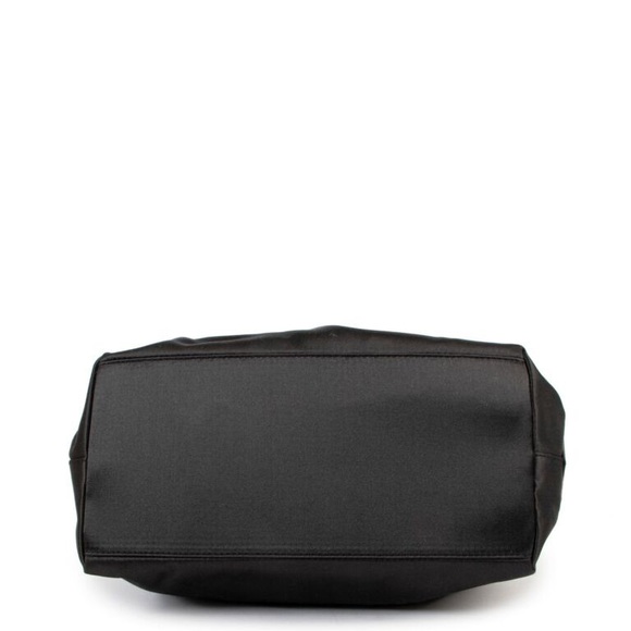 6. PRADA Milano Black Satin Top Lucite Double Handle Bag w Authentication Cards - Picture 13 of 16